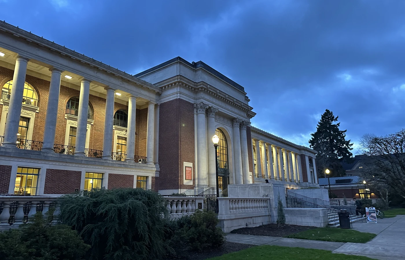 Memorial Union with clouds