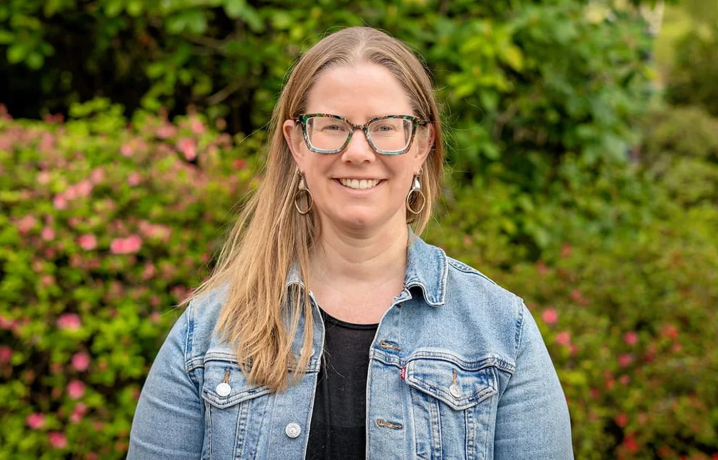 Researcher smiling