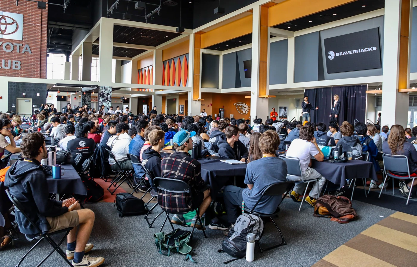 Students gathered for hackathon