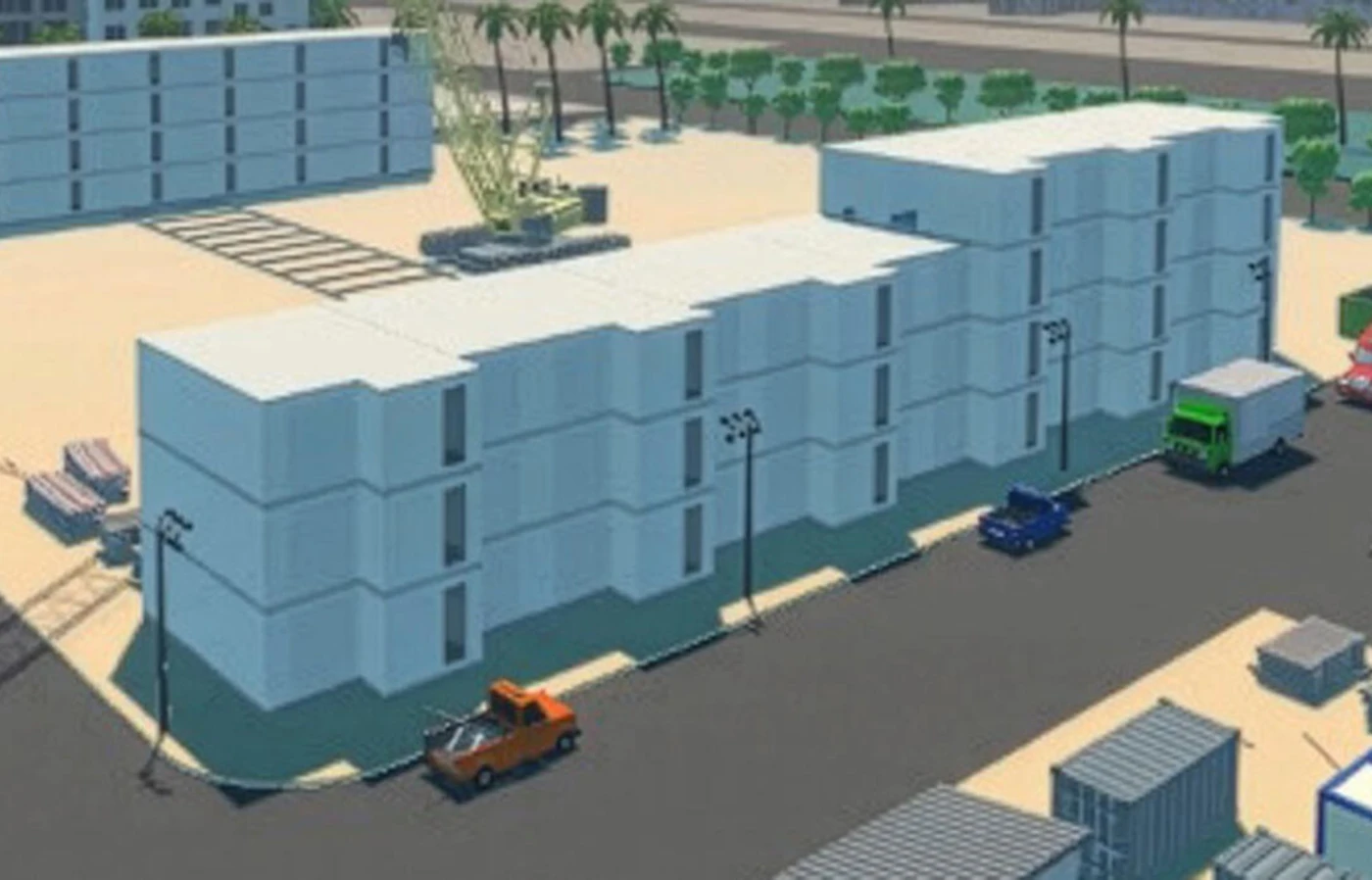 Computer rendering of a building