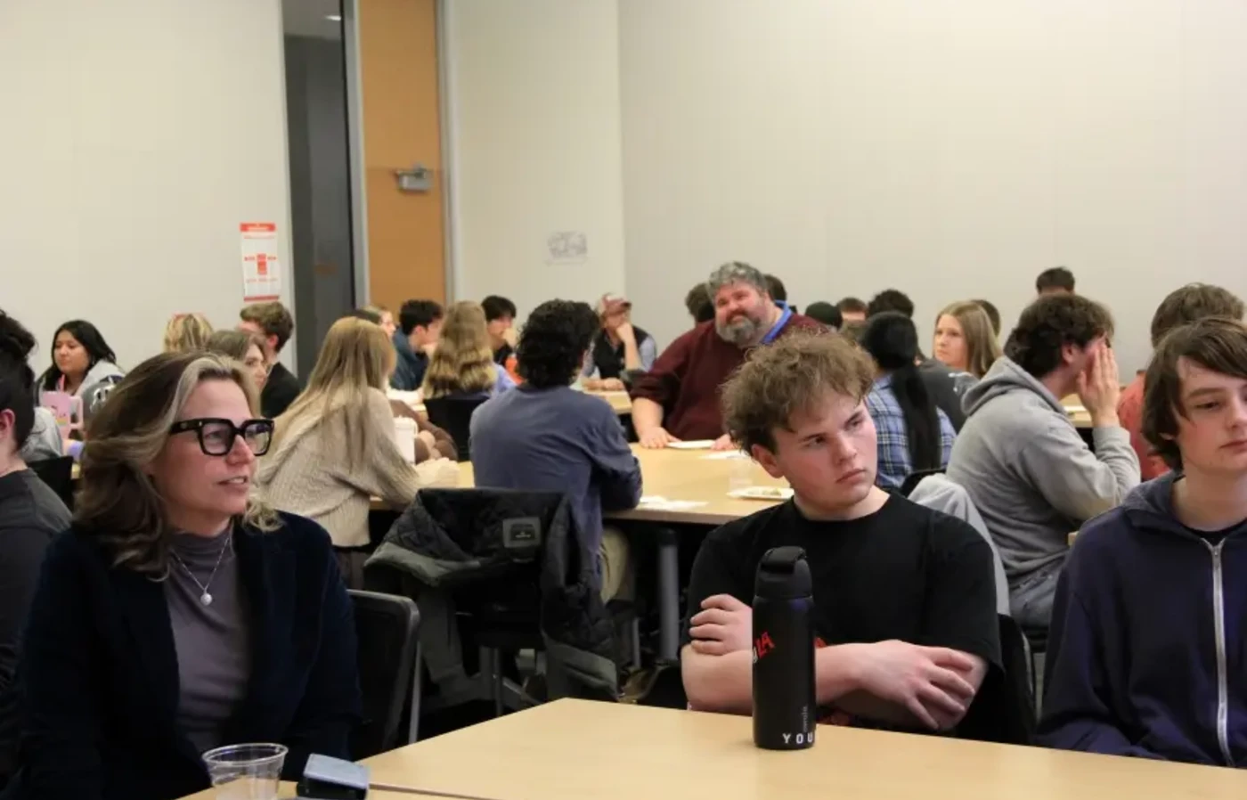Students at table