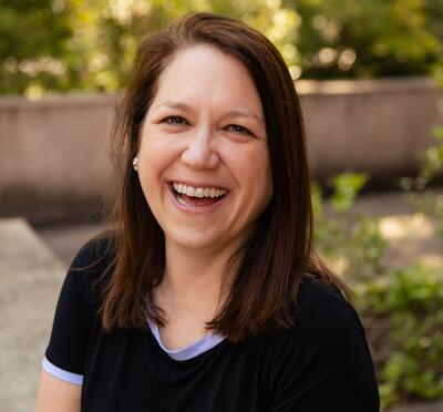 woman laughing