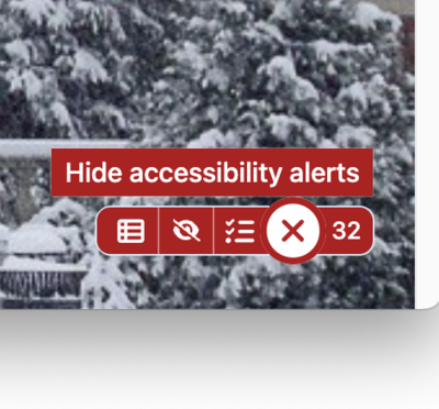 Accessibility warning