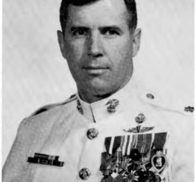BW portrait of marine