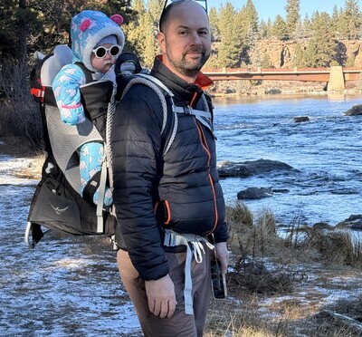 Researcher with baby