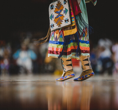 Dancer's feet in regalia