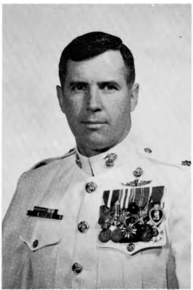 BW portrait of marine