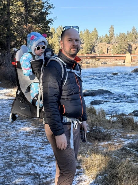 Researcher with baby
