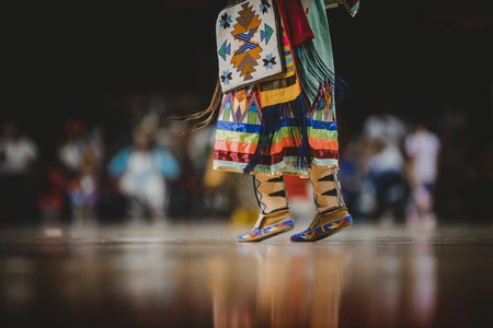 Dancer's feet in regalia