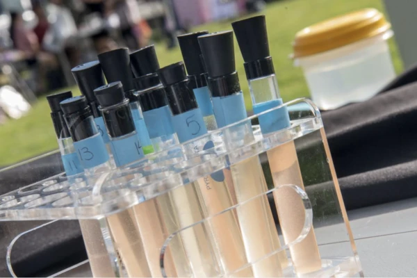 Test tubes containing groundwater samples