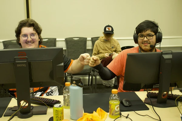 Students in front of computers
