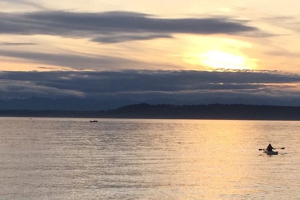 Kayak on lake