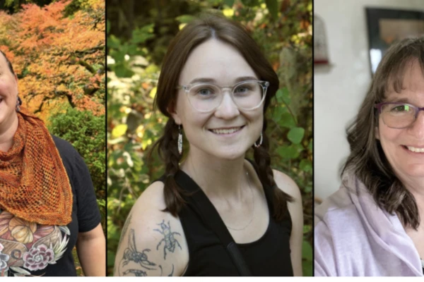 Tri-panel of photos showing the 3 featured "faces of the College of Forestry."