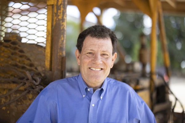 Portrait of man in blue shirt