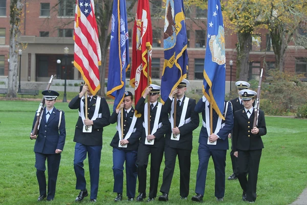 Veterans Day flag bearers
