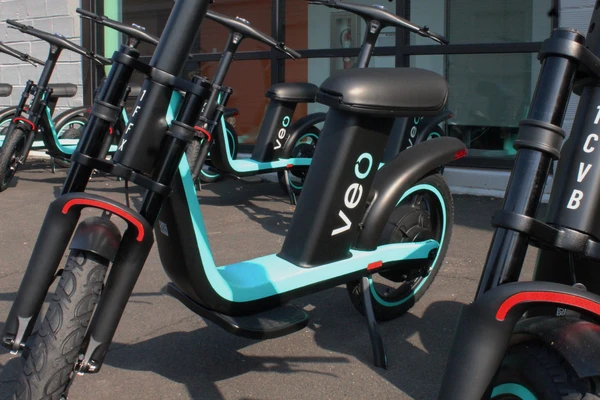 close up of scooter