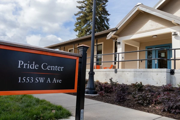 Front of Pride Center building