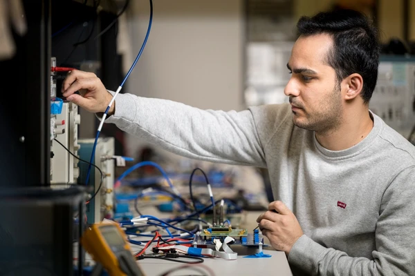 Researcher in lab