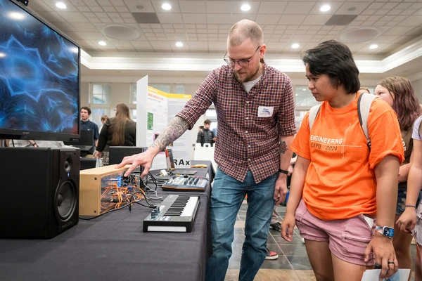 Attendees at engineering expo