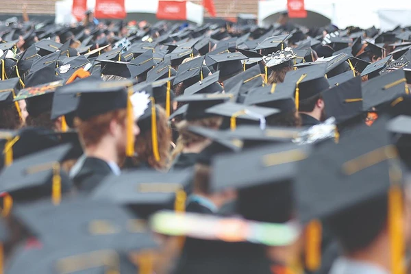 Graduates with mortar boards