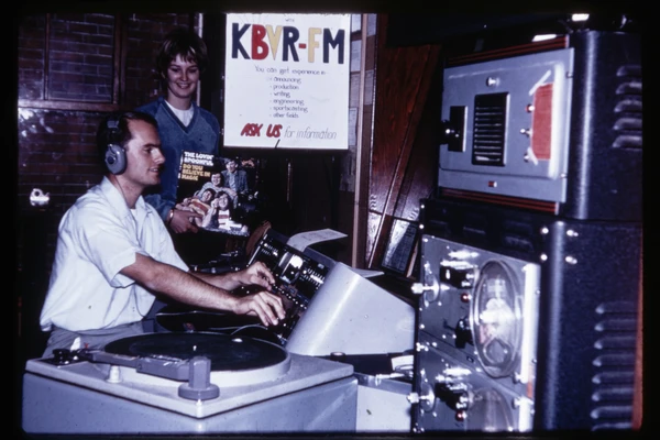 vintage photo of radio station