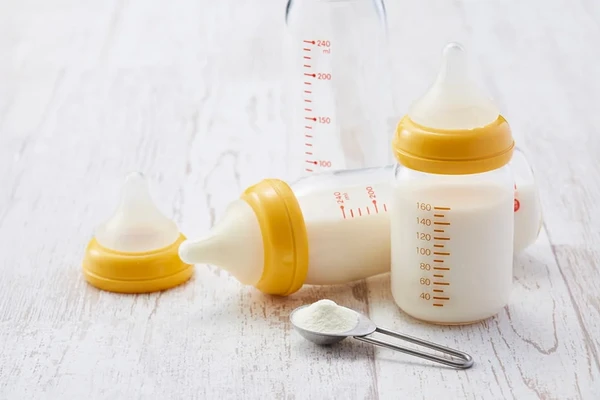 Breast milk in bottles