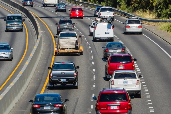 Cars on highway