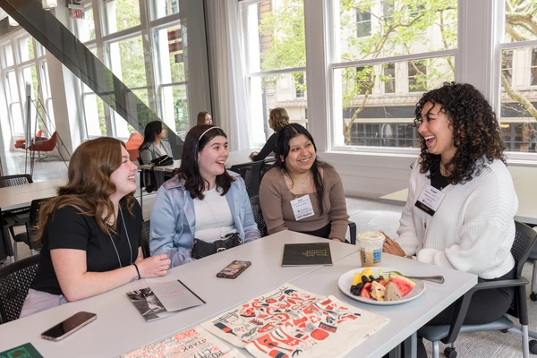 Mentors and students at Portland Center