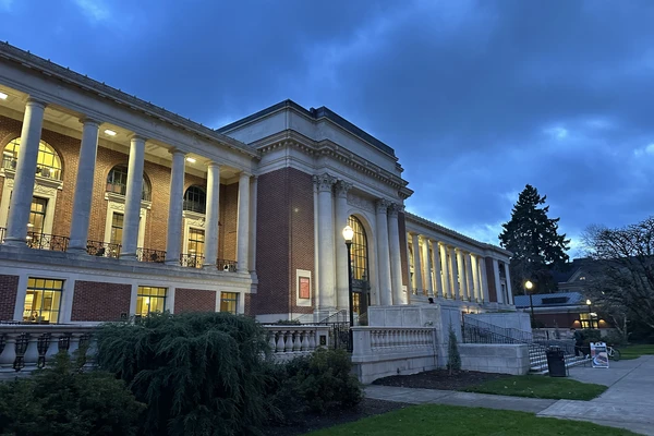 Memorial Union with clouds