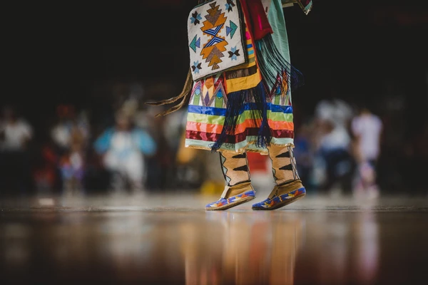 Dancer's feet in regalia