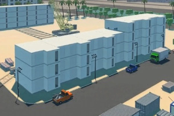 Computer rendering of a building